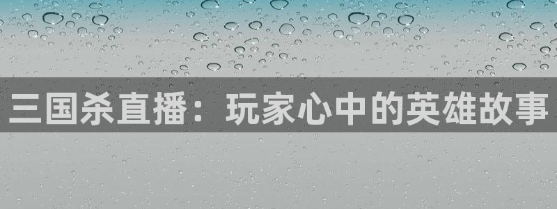 360雨燕足球直播：三国杀直播：玩家心中的英雄故事